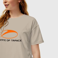 Футболка оверсайз женская A State of Trance, цвет: миндальный — фото 2