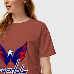 Футболка оверсайз женская Washington Capitals: Ovechkin, цвет: кирпичный — фото 2