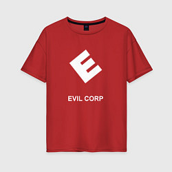 Футболка оверсайз женская Evil corporation, цвет: красный
