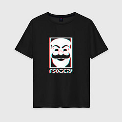 Женская футболка оверсайз F society