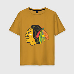 Женская футболка оверсайз Chicago Blackhawks