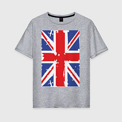 Женская футболка оверсайз Британский флаг