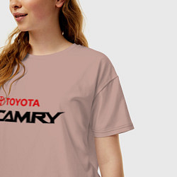 Футболка оверсайз женская Toyota Camry, цвет: пыльно-розовый — фото 2