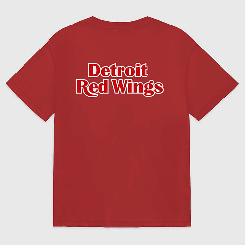 Женская футболка оверсайз Detroit Red Wings / Красный – фото 2