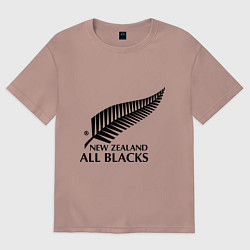 Футболка оверсайз женская New Zeland: All blacks, цвет: пыльно-розовый
