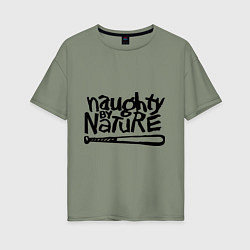 Женская футболка оверсайз Naughty by nature