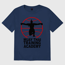 Футболка оверсайз женская Mauy Thai Training Academy, цвет: тёмно-синий