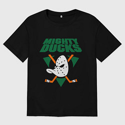 Женская футболка оверсайз Anaheim Mighty Ducks