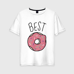 Футболка оверсайз женская Best friends, цвет: белый