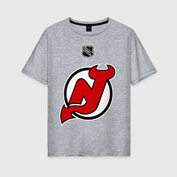 Футболка оверсайз женская New Jersey Devils: Kovalchuk 17, цвет: меланж