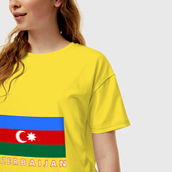 Футболка оверсайз женская Азербайджан, цвет: желтый — фото 2