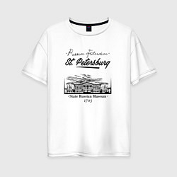 Футболка оверсайз женская State Russian Museum, цвет: белый