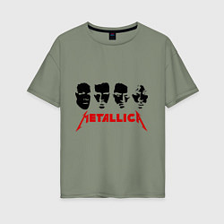 Женская футболка оверсайз Metallica (Лица)