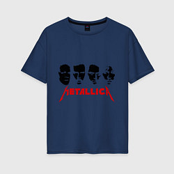 Женская футболка оверсайз Metallica (Лица)