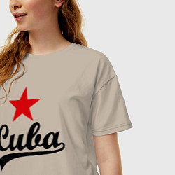 Футболка оверсайз женская Cuba Star, цвет: миндальный — фото 2