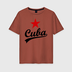 Женская футболка оверсайз Cuba Star