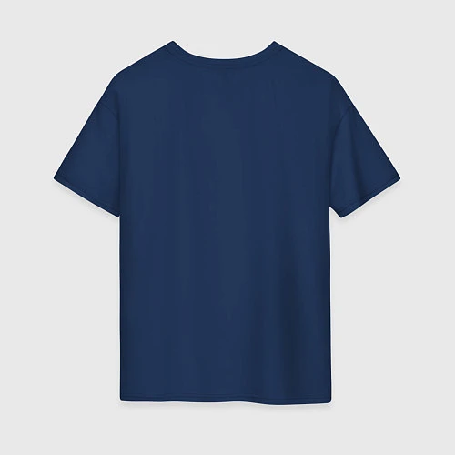 Женская футболка оверсайз Танк Т-34 - броня крепка / Тёмно-синий – фото 2