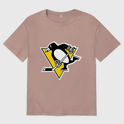 Женская футболка оверсайз Pittsburgh Penguins