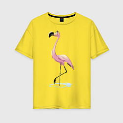 Женская футболка оверсайз Гордый фламинго
