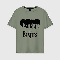 Женская футболка оверсайз The Beatles: Faces
