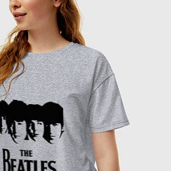 Футболка оверсайз женская The Beatles: Faces, цвет: меланж — фото 2