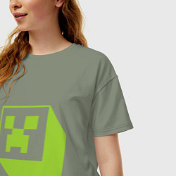 Футболка оверсайз женская Green Creeper, цвет: авокадо — фото 2