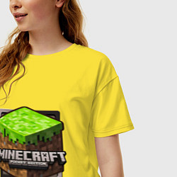 Футболка оверсайз женская Minecraft: Pocket Edition, цвет: желтый — фото 2