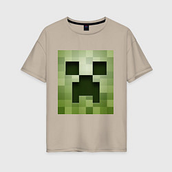 Женская футболка оверсайз Мinecraft creeper