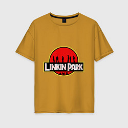 Женская футболка оверсайз Linkin Park: Jurassic Park