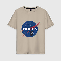 Женская футболка оверсайз Tardis NASA