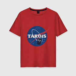 Футболка оверсайз женская Tardis NASA, цвет: красный