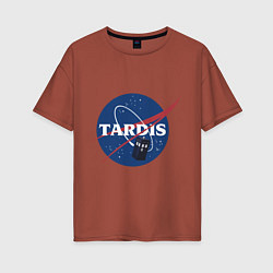 Женская футболка оверсайз Tardis NASA