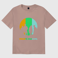 Футболка оверсайз женская Imagine Dragons: Evolve, цвет: пыльно-розовый