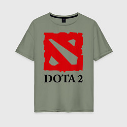 Женская футболка оверсайз Dota 2: Logo
