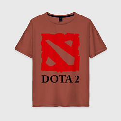 Женская футболка оверсайз Dota 2: Logo