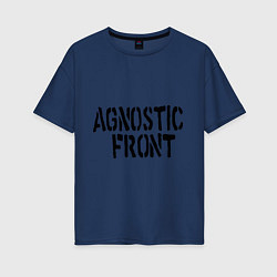 Женская футболка оверсайз Agnostic front