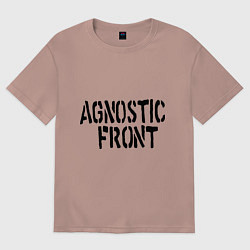 Женская футболка оверсайз Agnostic front