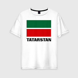 Женская футболка оверсайз Флаг Татарстана