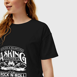 Футболка оверсайз женская Asking Alexandria: Rock'n'Roll, цвет: черный — фото 2