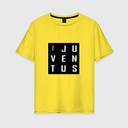 Футболка оверсайз женская Juventus FC: Black Collection, цвет: желтый
