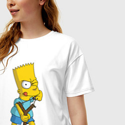 Футболка оверсайз женская Bart Bully, цвет: белый — фото 2