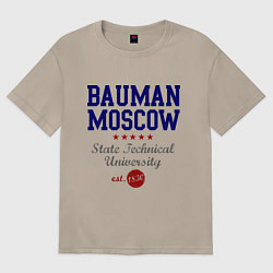 Футболка оверсайз женская Bauman STU, цвет: миндальный