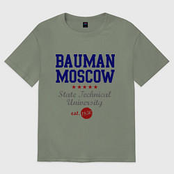 Футболка оверсайз женская Bauman STU, цвет: авокадо