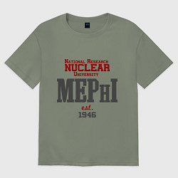 Футболка оверсайз женская MEPHI, цвет: авокадо