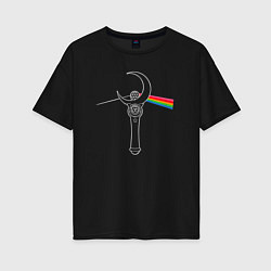 Женская футболка оверсайз Dark side of the moon