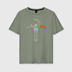 Женская футболка оверсайз Dark side of the moon