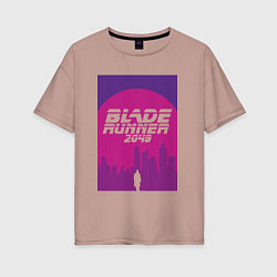 Футболка оверсайз женская Blade Runner 2049: Purple, цвет: пыльно-розовый