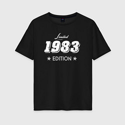 Футболка оверсайз женская Limited Edition 1983 цвета черный — фото 1