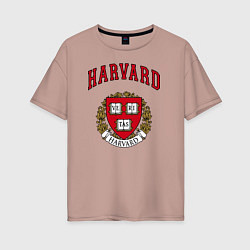 Женская футболка оверсайз Harvard university