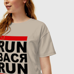 Футболка оверсайз женская Run Вася Run, цвет: миндальный — фото 2